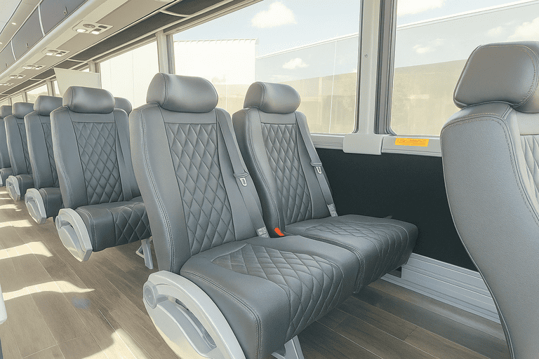 interior of Charter Bus Rental Brookhaven charter bus